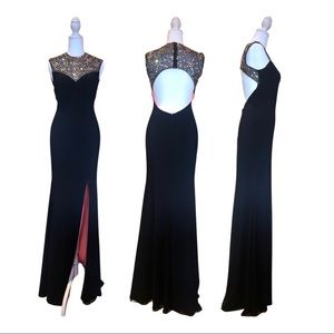 Betsy Adam, dark midnight blue/pink lining, size 2